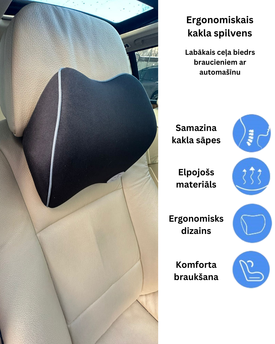Ergonomisks Kakla Spilvens