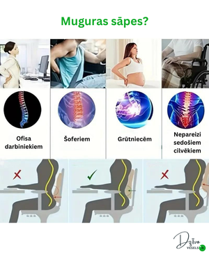 Muguras sāpes Ergonomiskais muguras spilvens