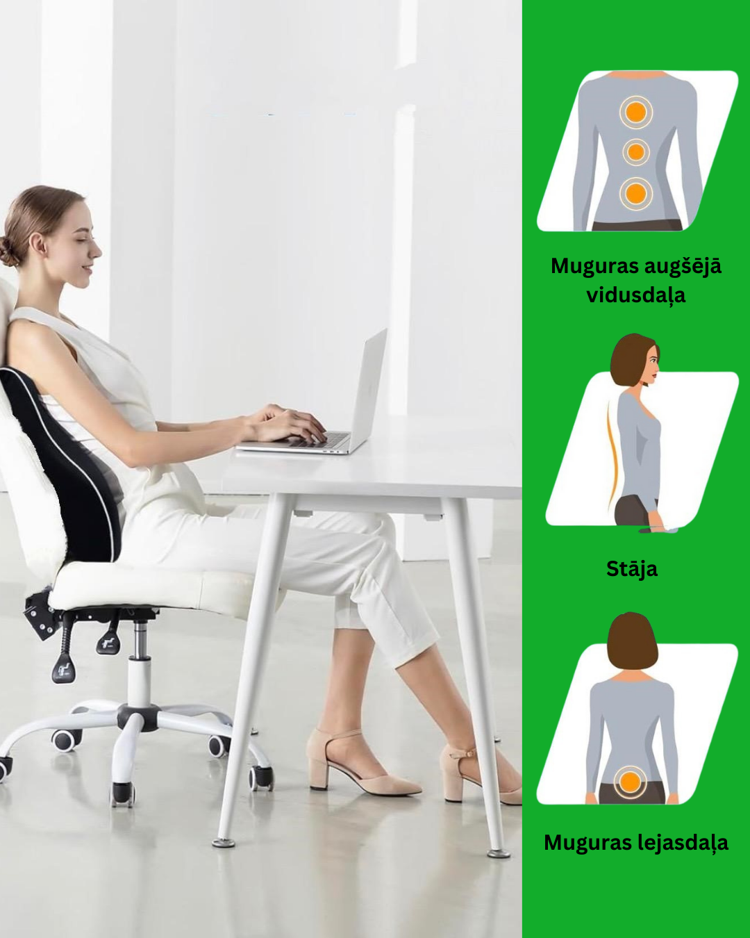 Ergonomisks Muguras Spilvens